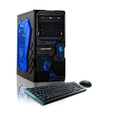 CybertronPC Borg-Q (Blue) TGM4213D Gaming PC (3.8 GHz AMD FX-4130 Quad Core, 1GB GeForce GT610, 8GB DDR3 1600MHz, 1TB HDD,...