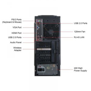 Gaming PC Under 500 CybertronPC Patriot TGM1293H